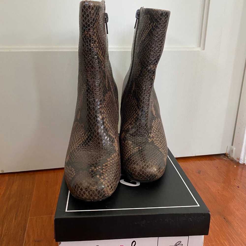 Dune London  Osmond Heel Boot SnakePrint